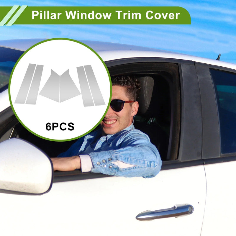 Chevy Malibu Silver Tone 6 x Pillar Window Trim (2016 - 2021)