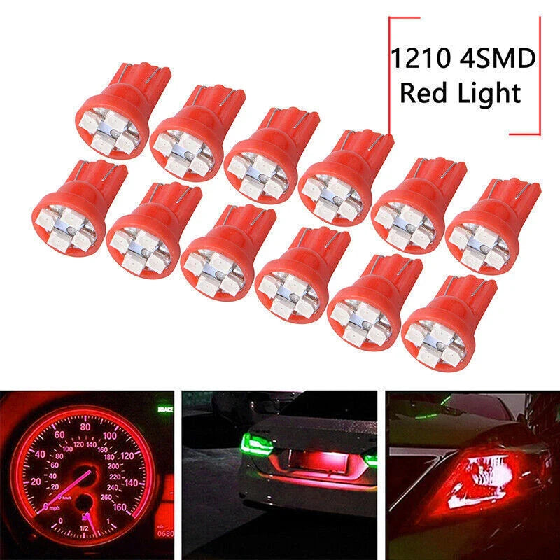 Various Makes & Models T10 Wedge 4 SMD LED Brake Light Bulbs