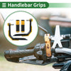 Motorcycle Handlebar End Grips Aluminum Alloy Goldtone Hand Grips Cover Kit