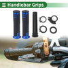 7/8" 22mm Motorcycle Hand Grips Blue Polka Dot Pattern