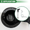 Ford (2004-2008) - Stainless Steel, Black, 1 Set Fuel Door Hinge Pin Kit