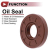 Oil Seal 20x47x8mm 2 x Seal Ring Rotary Shaft FKM Brown