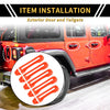 Jeep Gladiator JT (2020-2021) - 1 Set, Orange Door Tailgate Handle Cover