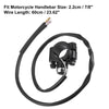 Motorcycle 7/8" Handlebar Switch Assembly with Connector Aluminum Alloy Black