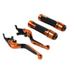 BMW R1200GS Orange Extendable Brake Clutch Levers & Handlebar Grips (2004-2012)
