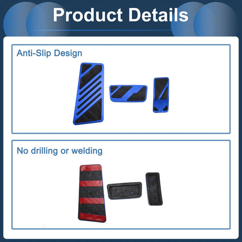 Ford Ranger (2024) Blue 3 x Automatic Foot Accelerator Pedal Covers