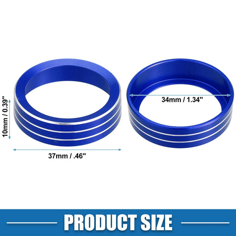 Nissan Rogue 2014-2020 Blue AC Knob Cover Rings