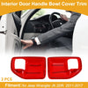 Jeep Wrangler JK 2011-2017 Red 2 x Interior Door Handle Bowl Cover Trim
