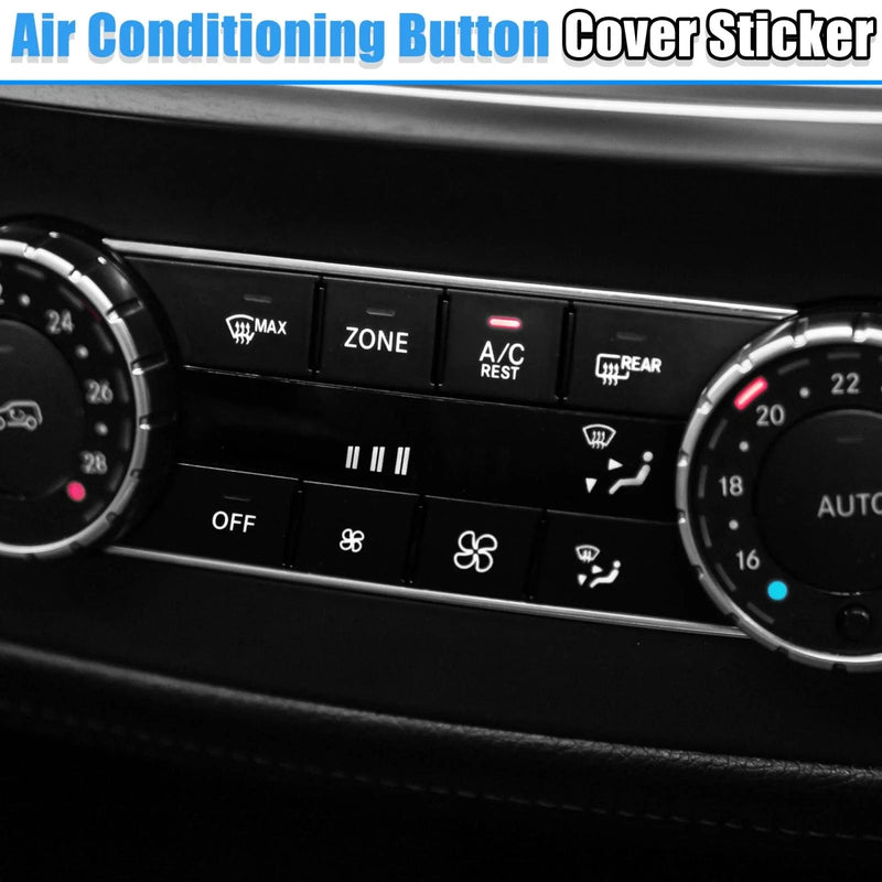 Mercedes-Benz Front Center Console Air Conditioning Button Stickers Set