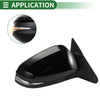 Toyota Highlander Right Side Door Mirror Manual Folding Gloss Black (14-19)