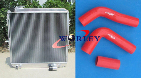 Toyota Hilux LN106 LN111 2.8L Diesel Aluminum Radiator + Black Hose (88-97)