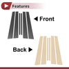 LEXUS LS430 (2001-2006) Black Carbon Fiber 6 Pcs Car Door Pillar Window Trim