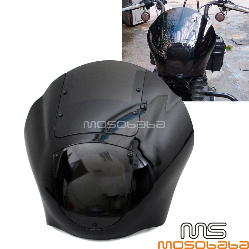 Harley XL Headlight Fairing Windshield w/ 42-50mm Mount Clamp