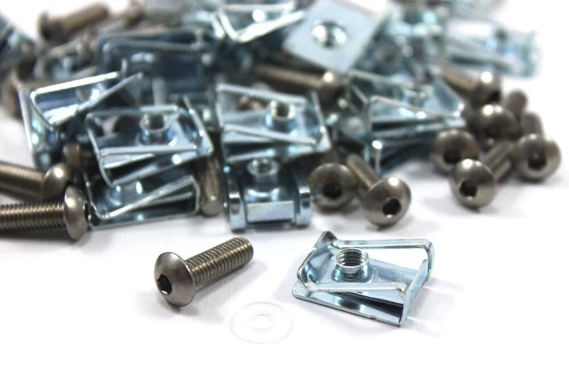 Moto 25 x Tête de fourche Clips Inox Boulons m5 5mm Zinc Vis Flèche