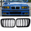 BMW 3 Series E36 M3 Gloss Black Front Kidney Grille Cover (1997-1999)