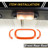 Jeep Wrangler Orange Front Rear Roof Reading Light Trim Covers (2007-2018)