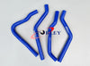 Kawasaki KX125 KX 125 Aluminum Radiator + Blue Hoses (1990-1991)