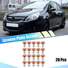 Car Motorcycle 20 x Aluminum Alloy License Plate Bolt Screw Nuts