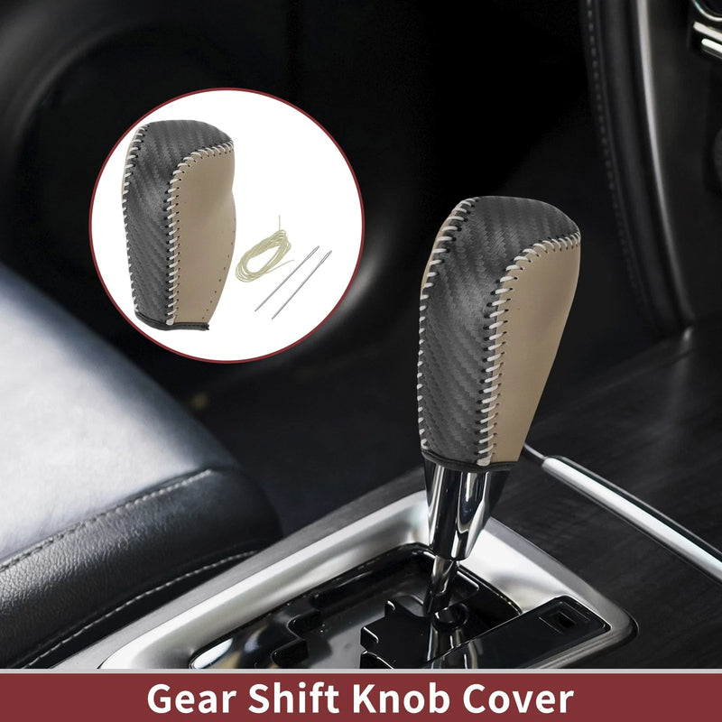 Toyota Corolla 1 Gear Shift Knob Cover Beige Faux Leather (2014–2018)