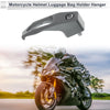 Square Aluminum Alloy Motorcycle Hanging Hook 1 Set Titanium Tone 78mm Length