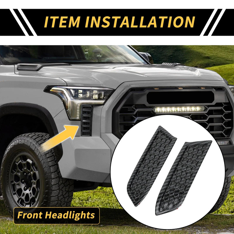 Toyota Tacoma Carbon Fiber Headlight Grille Vent Covers (2016-2023)
