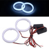 Car 70mm DRL COB LED Angel Eyes Halo Ring Headlight Lights