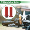 1 25mm Motorcycle Hand Grips Cover Kit Handlebar Grips Dark Red Stripe Pattern