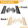 Toyota Corolla Door Pillar Window Trim 16 Pcs Carbon Fiber Pattern Black