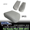 Honda Pilot 3 Pcs Grey Console Lid & Armrest Panels Cover (2009–2015)