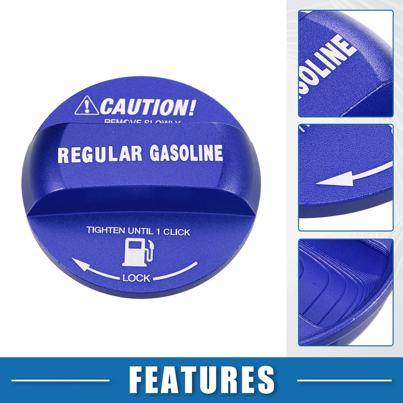 Subaru Forester Aluminum Alloy Blue Oil Fuel Cap Decorative Sticker Trim