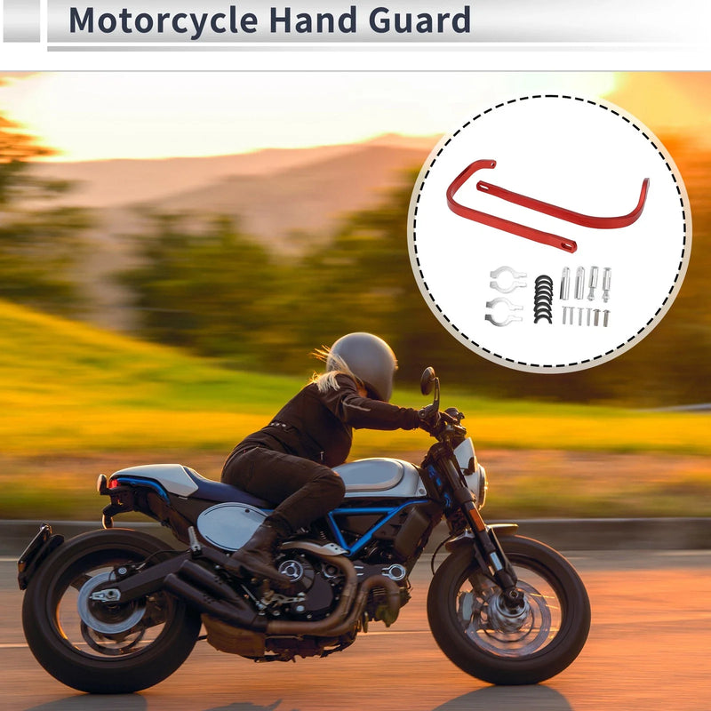 Motorcycles 1 Set Universal Hand Guard Knuckle Guard Red Aluminum Alloy