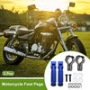 Motorcycle FootPegs 4.8" Rear Footrest Aluminum Blue 2 x