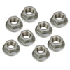 Various Applications 8 x M10 x 1.25 Stainless Steel Hex Flange Nuts