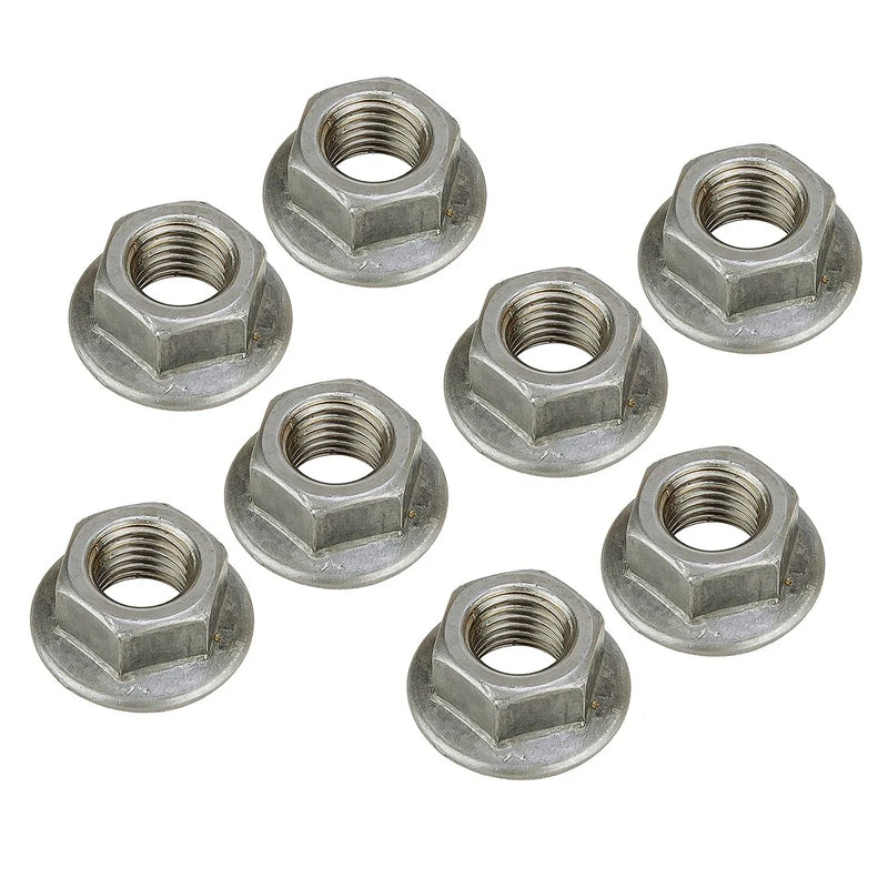 Various Applications 8 x M10 x 1.25 Stainless Steel Hex Flange Nuts