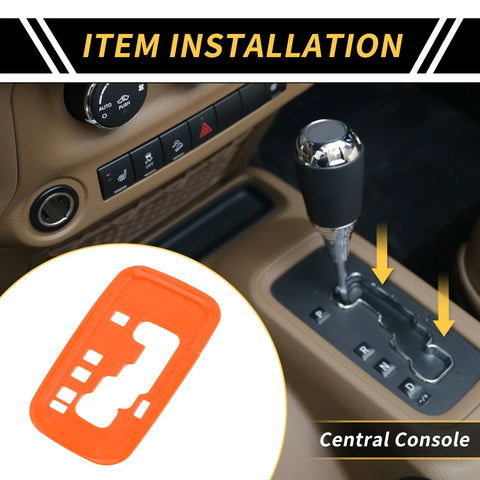 Jeep Wrangler Center Console Gear Shift Frame Cover Trim (2011-2017)