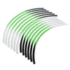Kawasaki KX 250F 21" 19" Rim Stickers Wheel Stripes Decals Green (2004-2021)