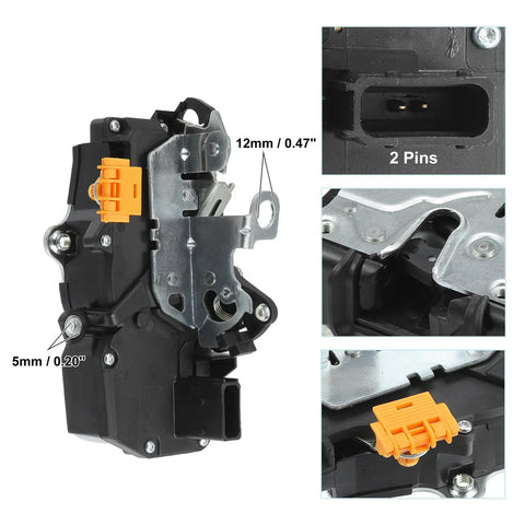 Chevrolet Cobalt Black Silver Tone Front Left Door Latch Lock Actuator