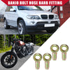 Car Motorcycle Metal 4 x Banjo Bolt Hose Barb Fitting 16mm ID 16mm OD
