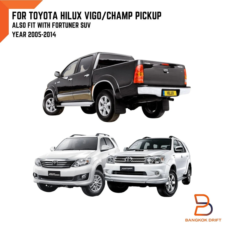 Toyota Hilux MK6 MK7 SR5 Black Rubber Rear Mud Flap Splash Guard (05-14)