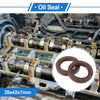 Make Model Oil Seal 28x42x7mm Seal Ring Shaft FKM Rubber Brown 2 x