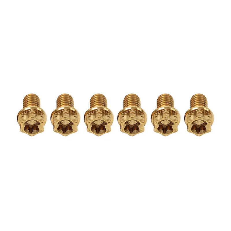 Motorcycle Bike 6pcs M8x30mm Titanium Torx Head Flange Bolts