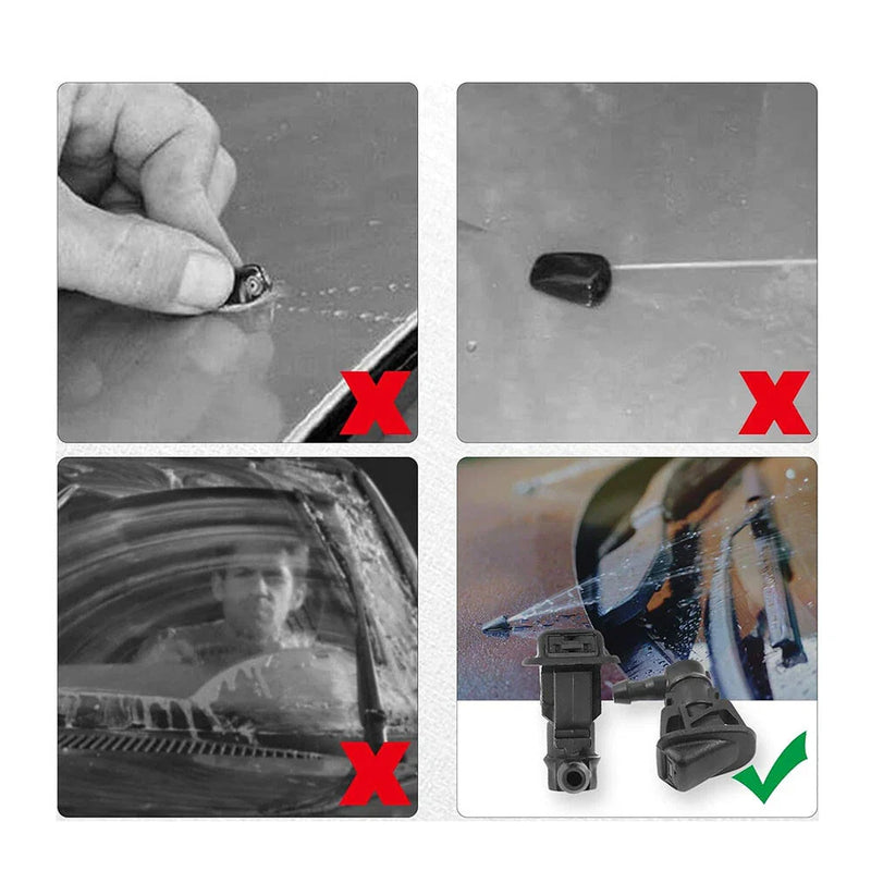 Jeep Wrangler JK Front Windshield Wiper Washer Nozzle Spray Set (2007-2018)