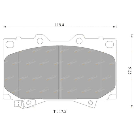 Toyota Landcruiser 76 78 79 Series HD Front Disc Brake Pads Set