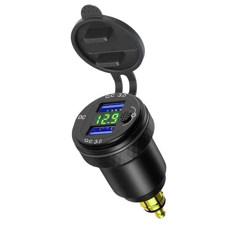 BMW - Voltage Meter Dual USB Adapter Charger Socket (Fits Various Models)