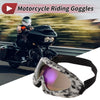 1 Pc Motorcycle Goggles Blue Purple Lens Black White Frame PC TPU