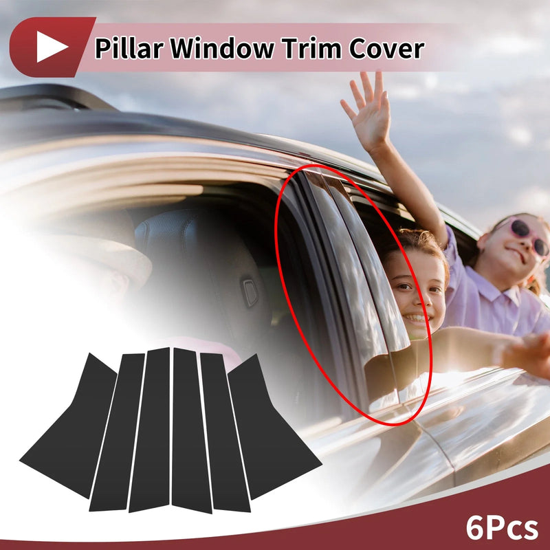 Acura RDX Black Car Door Pillar Window Trim 6 x (2019 - 2024)