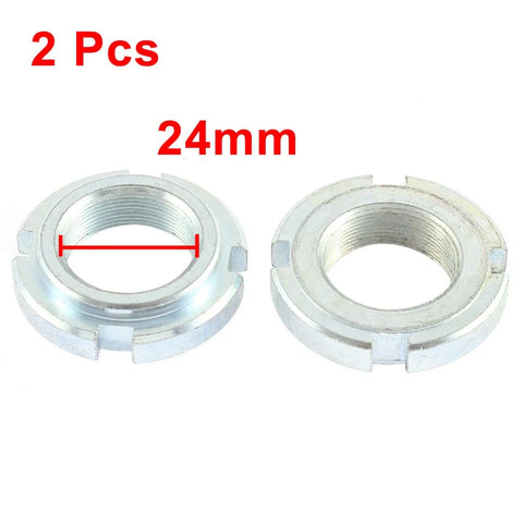 Suzuki 2 x 24mm Thread Dia 1.0 Pitch Motorcycle Steering Stem Lock Nut