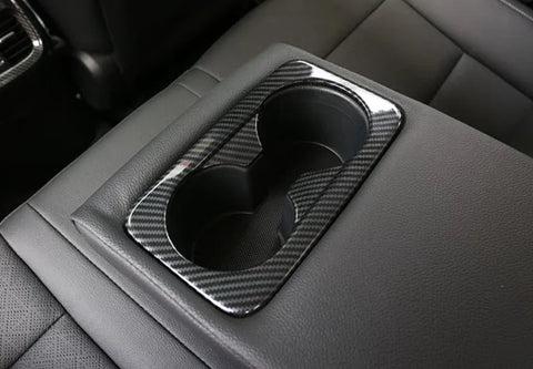 Kia Forte K3 Carbon Fiber Rear Water Cup Holder Frame Cover (2019-2021)