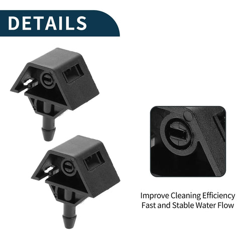 Nissan Qashqai J10 Front Windshield Washer Nozzles (2007-2013)