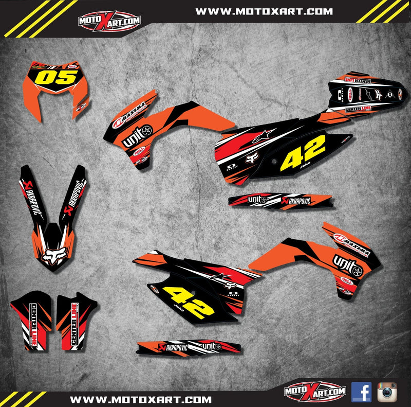 KTM EXC XCF 2014-2016 DIGGER Style Stickers Custom Graphics Kit